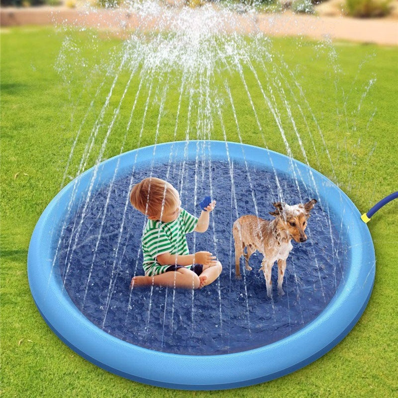 Rutschfestes Spritzkissen für Kinder und Haustiere | Wasserspielmatte für den Außenbereich für Sommerspaß | Poolspielzeug für den Gartenbrunnen