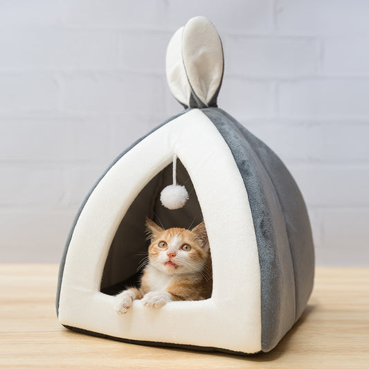 CozyPaws 2-in-1 Cat House & Small Dog Villa Kennel