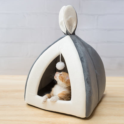 CozyPaws 2-in-1 Katzenhaus &amp; Hundehütte für kleine Hunde