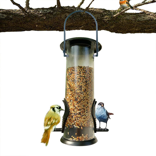 Birds Hanging Plastic Food Dispenser
