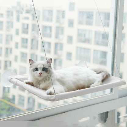 Hängematte für Katzenstreu mit Saugnapf zum Aufhängen am Fenster