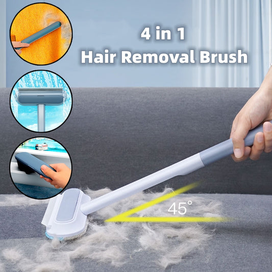 4-in-1 Multifunctional Pet Hair Removal Brush | Cat & Dog Hair Cleaner | Window Screen Cleaning Tool