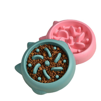 Anti Choking Slow Feeder Dish Bowl For Cats And Dogs