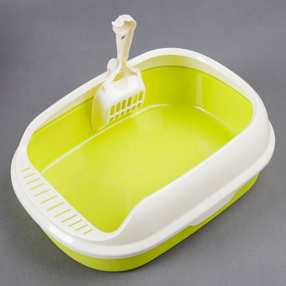 High-Sided Polyester Pet Cat Litter Box with Shovel