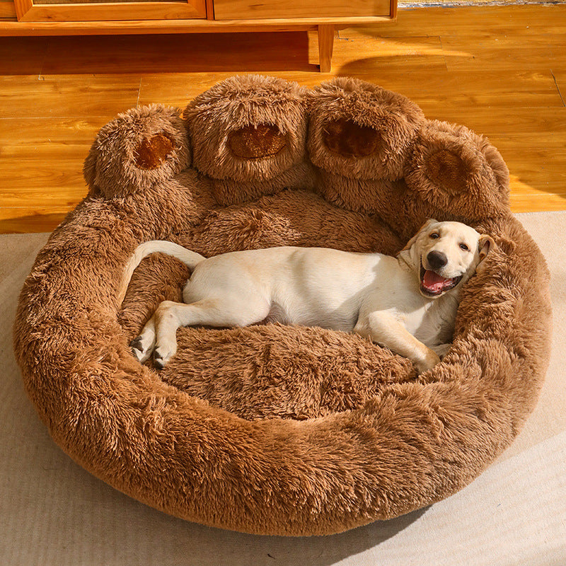 Warm Bear Paw Shape Dog House