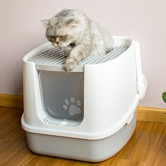 Fully Enclosed Anti-Splash Cat Litter Box | Household Fashion