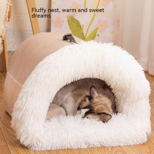 Long Fur Cat And Dog Nest House