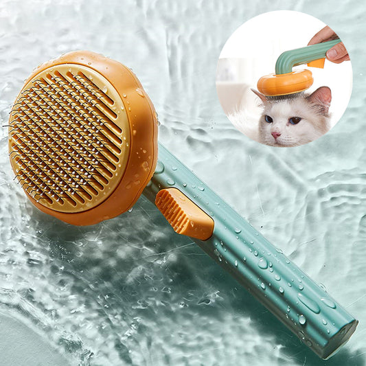 Pet Grooming Slicker Brush | Self-Cleaning Tool for Dogs, Cats, Puppies, and Rabbits