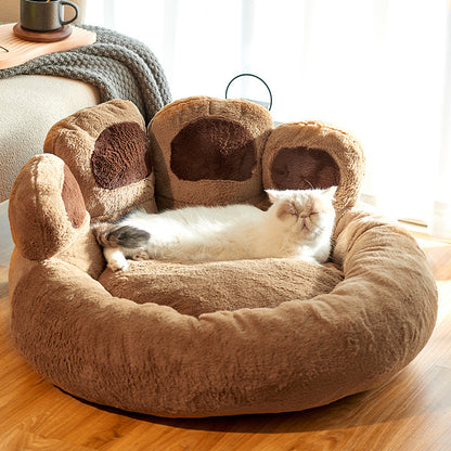 Warm Bear Paw Shape Dog House