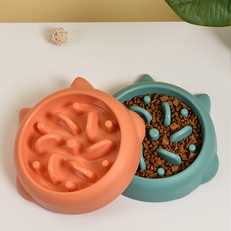 Anti Choking Slow Feeder Dish Bowl For Cats And Dogs