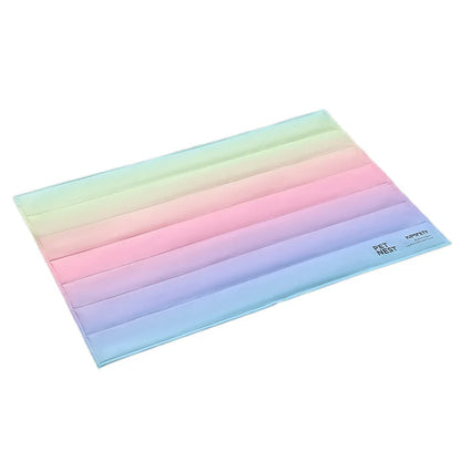 Pet Rainbow Gradient Ice Cool Gelmatte für Katzen und Hunde 