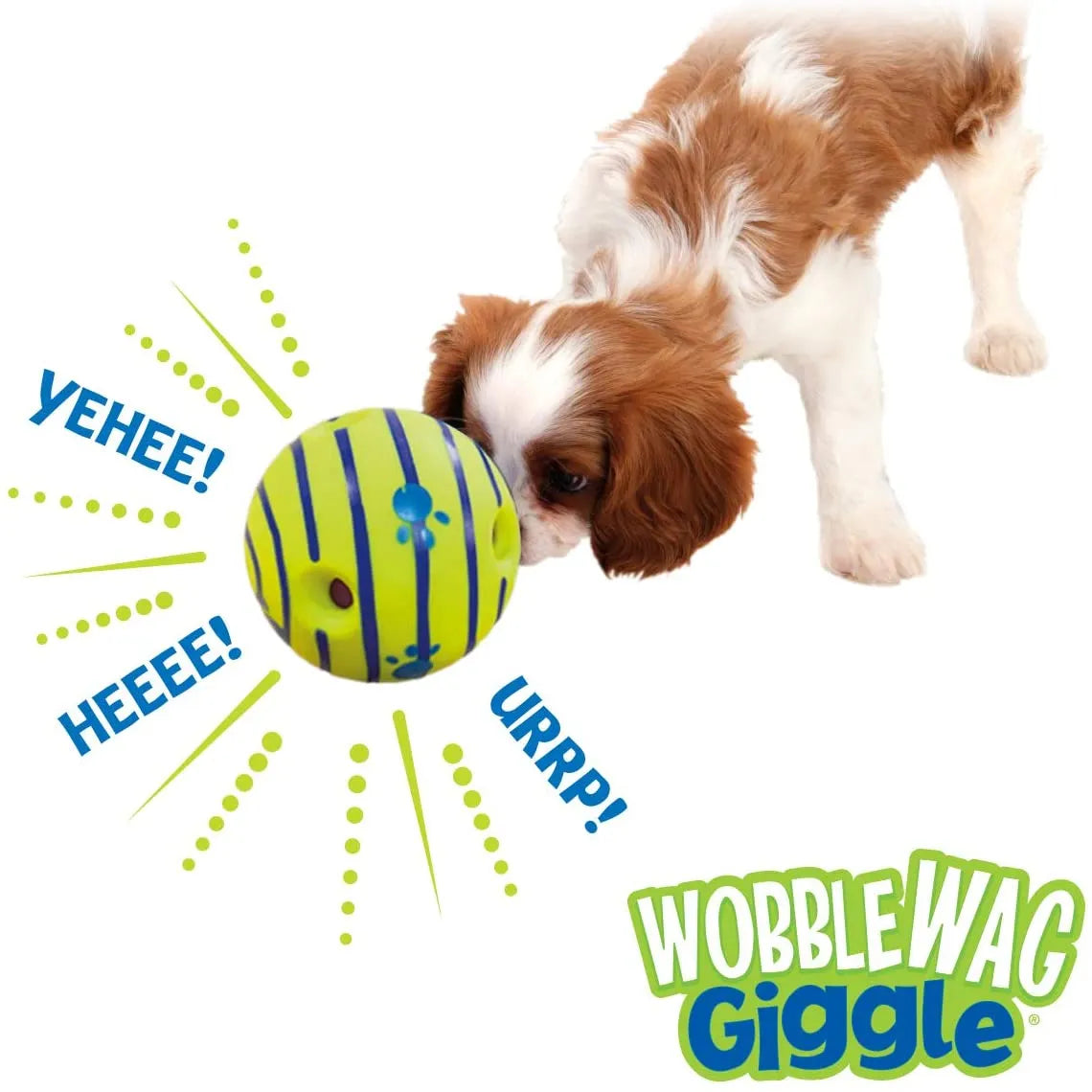 Wobble Wag Giggle Glow Ball - Interactive Pet Dog Toy with Fun Giggle Sounds