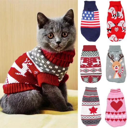 Winter Sweater Costume For Cats