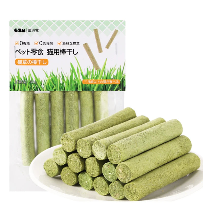 Cat Grass Teeth Cleaning Sticks: 6PCS