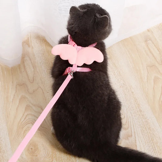 Angel Wings Cat Harness Set: Cute Pet Accessories
