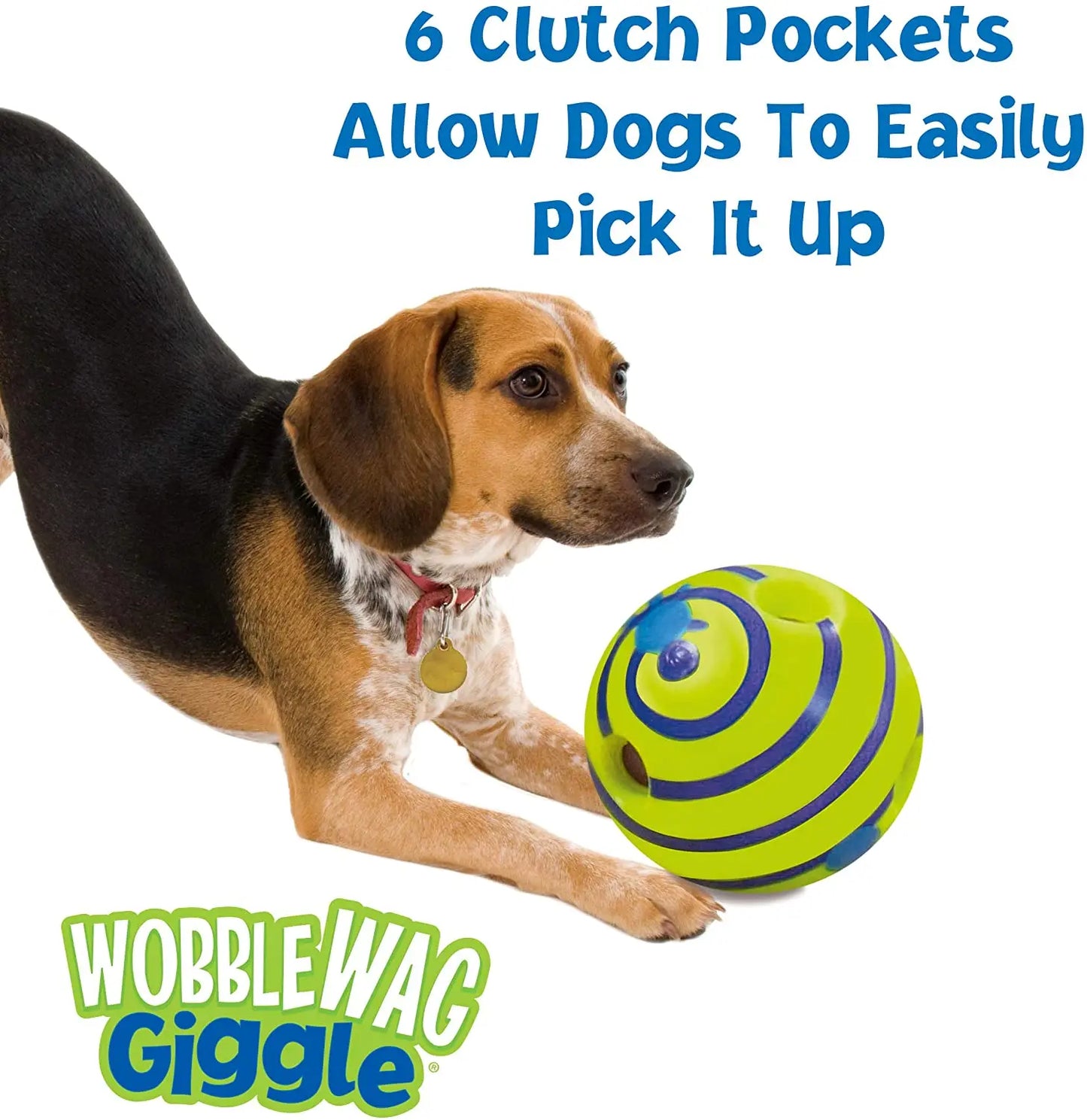 Wobble Wag Giggle Glow Ball - Interactive Pet Dog Toy with Fun Giggle Sounds