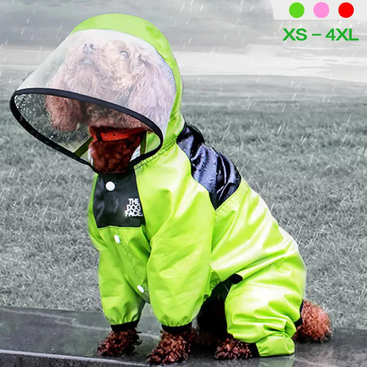 Pet Raincoat With Hood For Dogs
