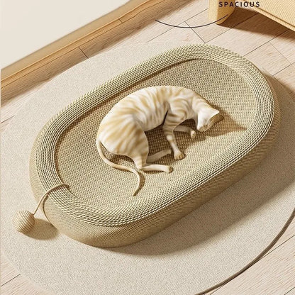 Wooden Cat Sisal Scratching Bed