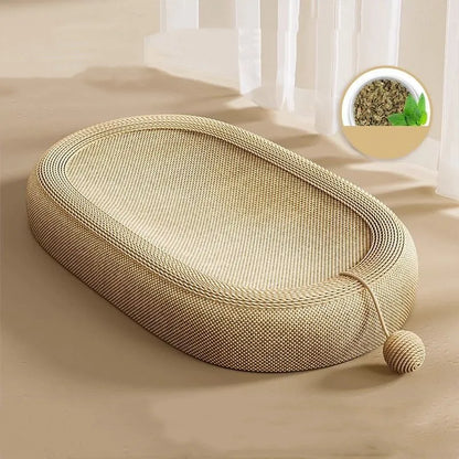 Wooden Cat Sisal Scratching Bed