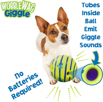 Wobble Wag Giggle Glow Ball - Interactive Pet Dog Toy with Fun Giggle Sounds