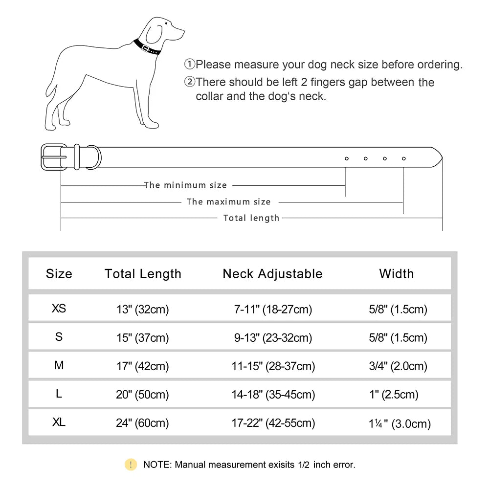 Individuelles Hundehalsband aus Leder mit ID-Namensschild