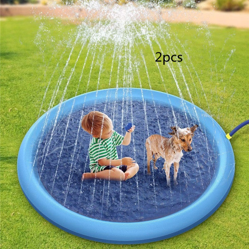 Rutschfestes Spritzkissen für Kinder und Haustiere | Wasserspielmatte für den Außenbereich für Sommerspaß | Poolspielzeug für den Gartenbrunnen