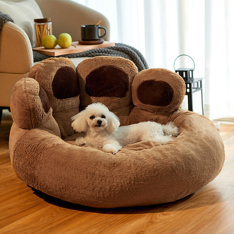 Warm Bear Paw Shape Dog House