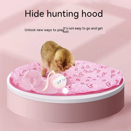 Interactive Cat Toy: Self-Hiding Cover for Playful Hunting and Stress Relief
