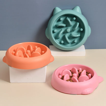 Anti Choking Slow Feeder Dish Bowl For Cats And Dogs